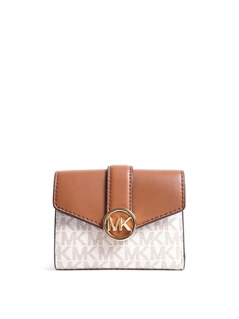 michael kors signature bag with matching wallet|Michael Kors signature wallet vanilla.